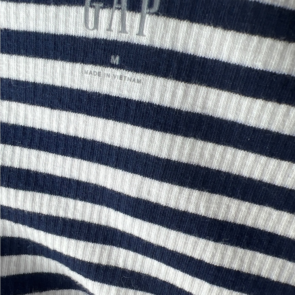 GAP - Striped Navy Blue and White Women's Tank Top - Picture 3 of 4